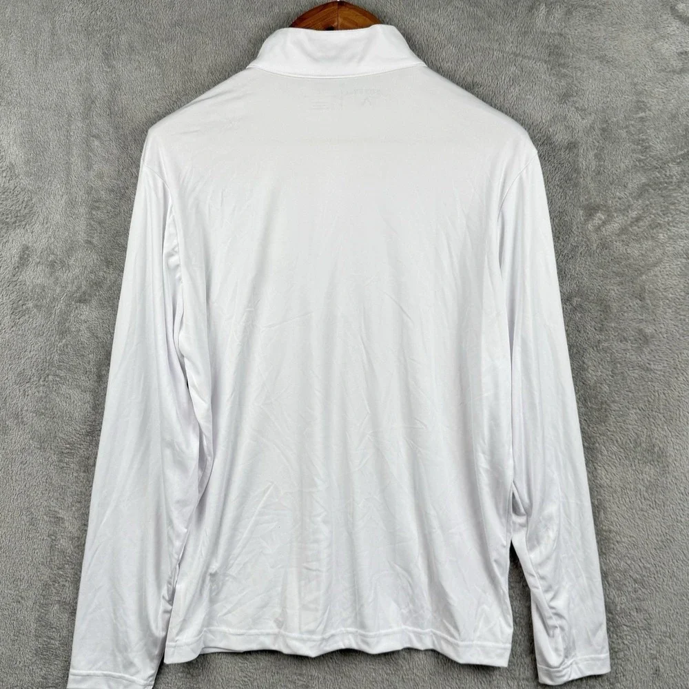 Antigua New York Yankees Shamrock Pullover Mens L White 1/4 Zip Performance MLB